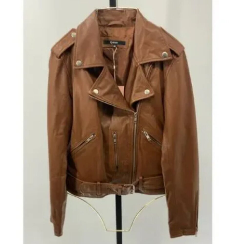 Quince Brown Leather Jacket